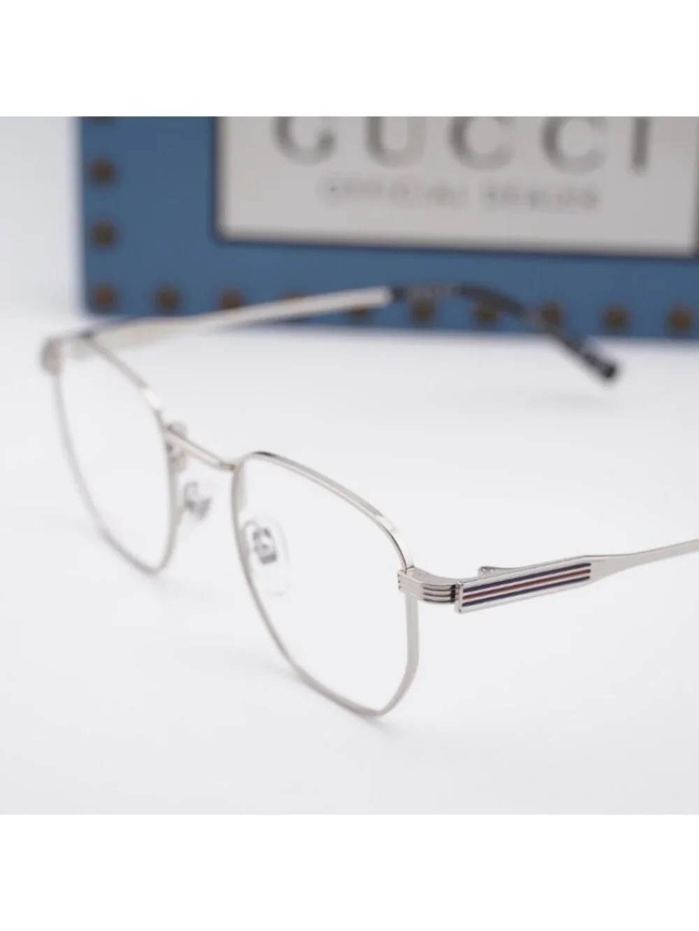 Gucci GG1878O 003 Eyeglasses Silver 49mm Square Frame